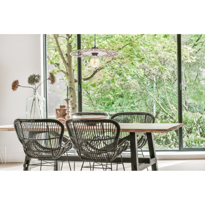 Luster na lanku FALCO 1xE27/60W/230V pr. 40 cm béžová