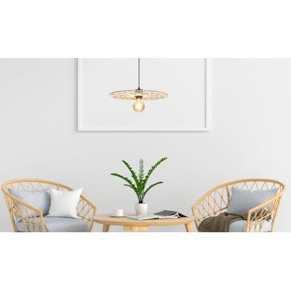 Luster na lanku FALCO 1xE27/60W/230V pr. 40 cm béžová