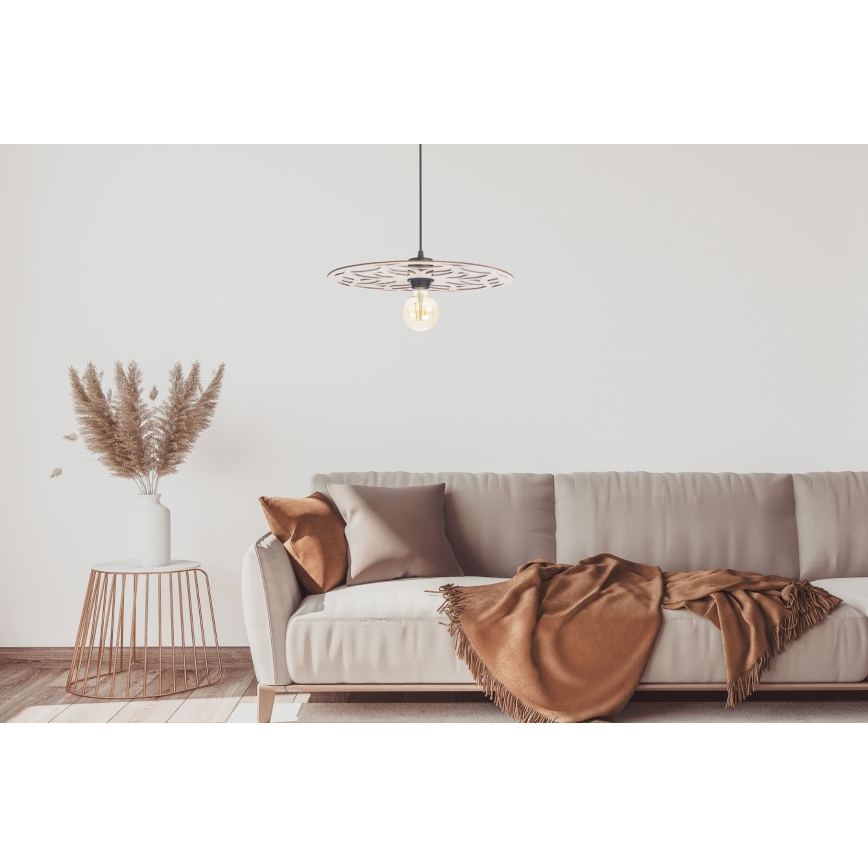 Luster na lanku FALCO 1xE27/60W/230V pr. 40 cm béžová