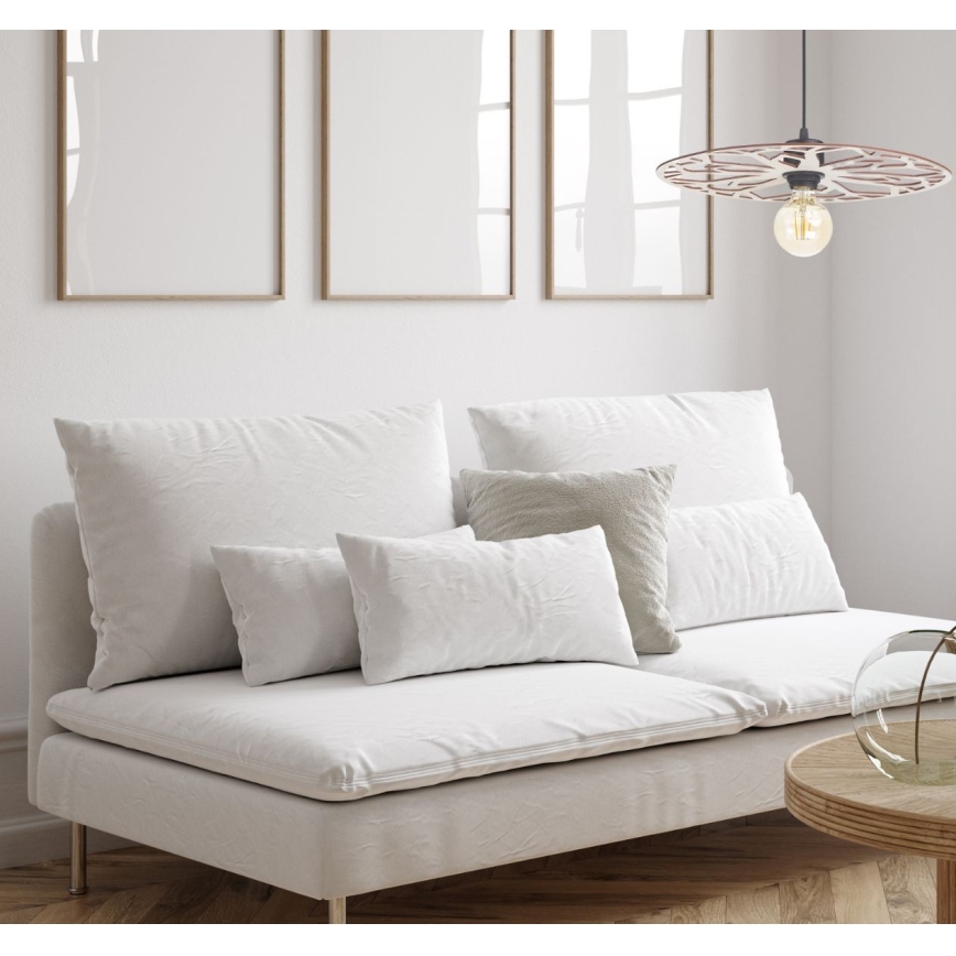Luster na lanku FALCO 1xE27/60W/230V pr. 40 cm béžová