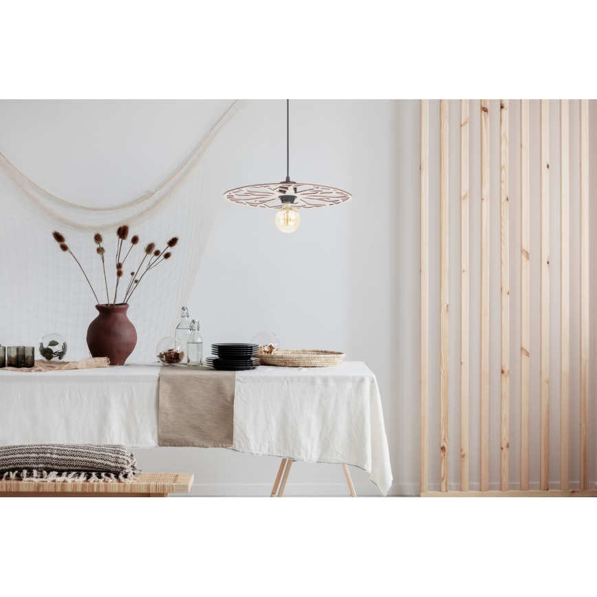 Luster na lanku FALCO 1xE27/60W/230V pr. 40 cm béžová