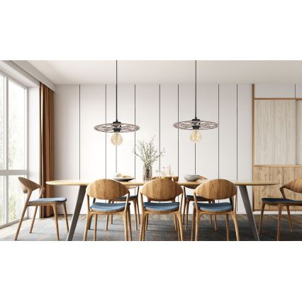 Luster na lanku FALCO 1xE27/60W/230V pr. 40 cm béžová