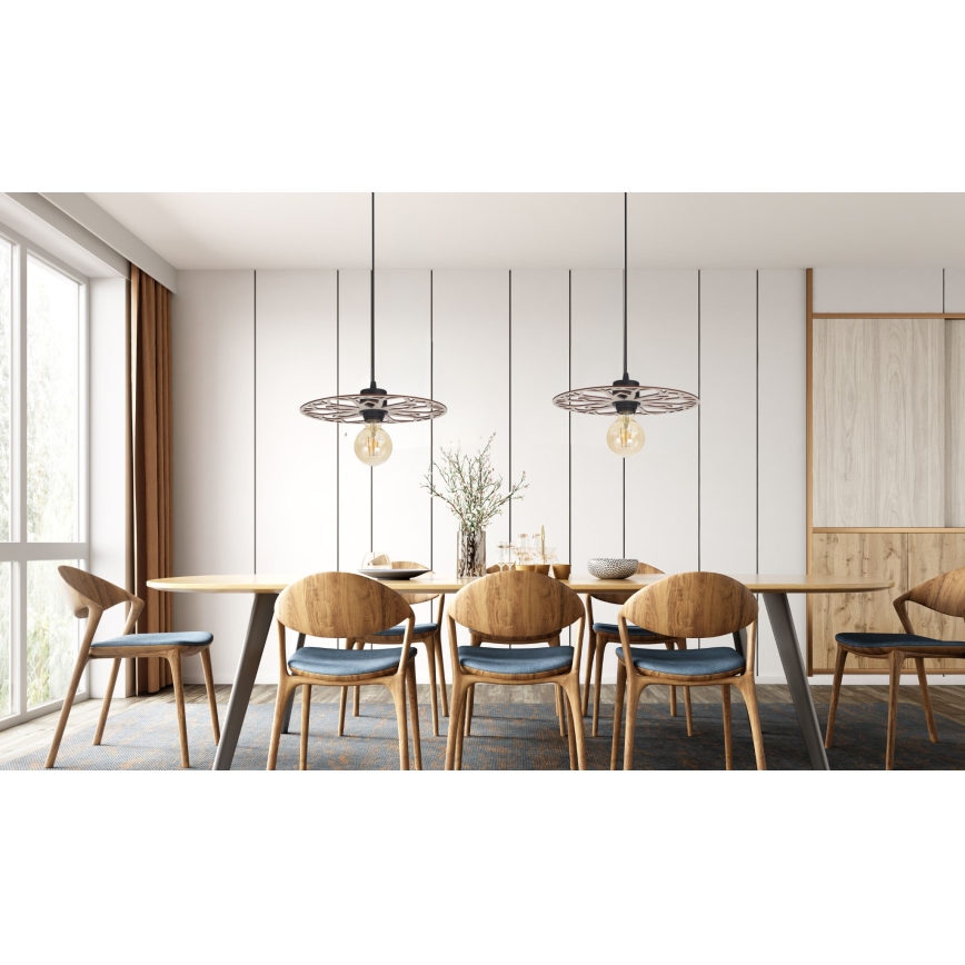 Luster na lanku FALCO 1xE27/60W/230V pr. 40 cm béžová
