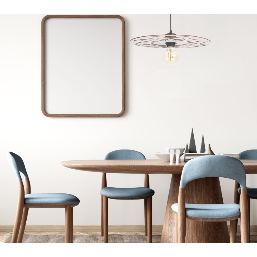 Luster na lanku FALCO 1xE27/60W/230V pr. 40 cm béžová