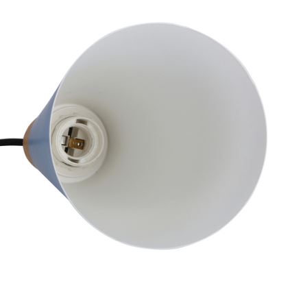 Luster na lanku FARO 1xE27/40W/230V modrá/buk
