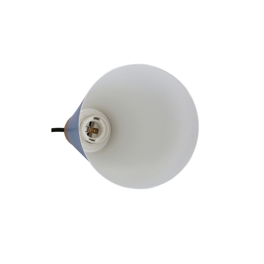 Luster na lanku FARO 1xE27/40W/230V modrá/buk