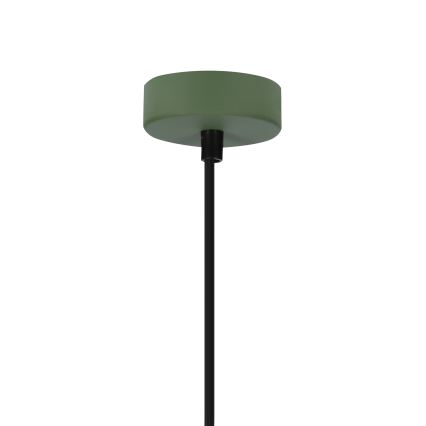 Luster na lanku FARO 1xE27/40W/230V zelená/buk
