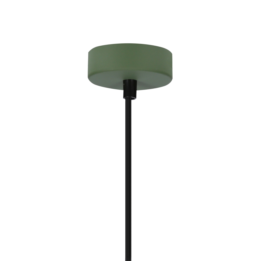 Luster na lanku FARO 1xE27/40W/230V zelená/buk