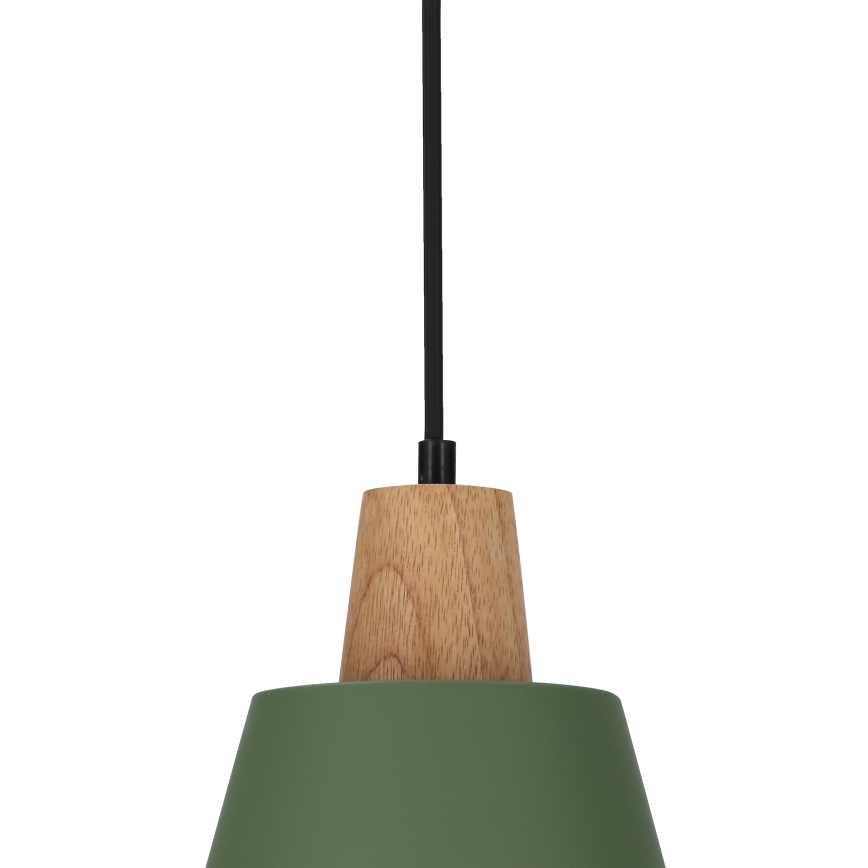 Luster na lanku FARO 1xE27/40W/230V zelená/buk