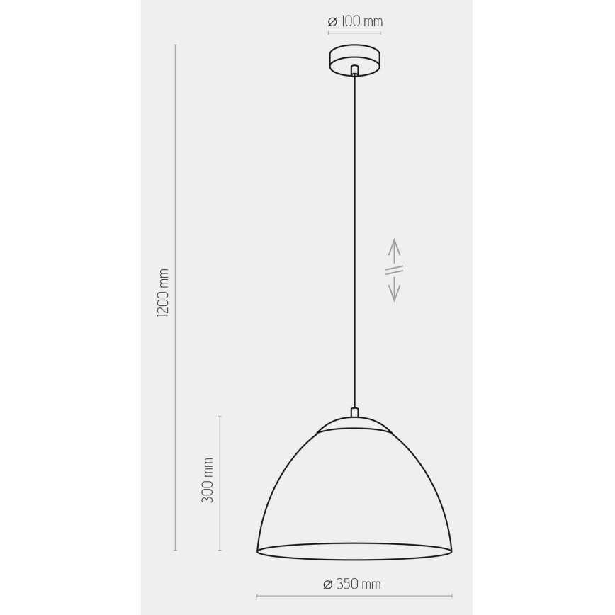 Luster na lanku FARO 1xE27/60W/230V biela