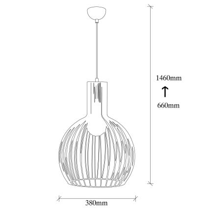 Luster na lanku FELLINI 1xE27/100W/230V