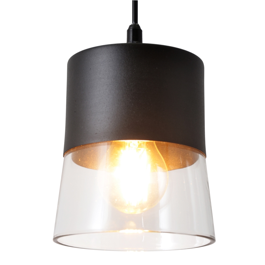 Luster na lanku FERGIE 1xE27/15W/230V čierna