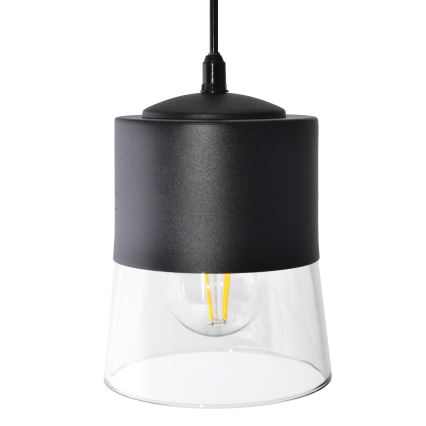Luster na lanku FERGIE 1xE27/15W/230V čierna