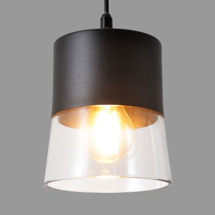 Luster na lanku FERGIE 1xE27/15W/230V čierna