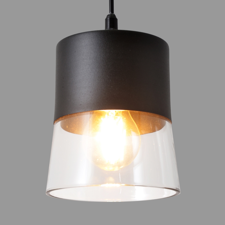 Luster na lanku FERGIE 1xE27/15W/230V čierna