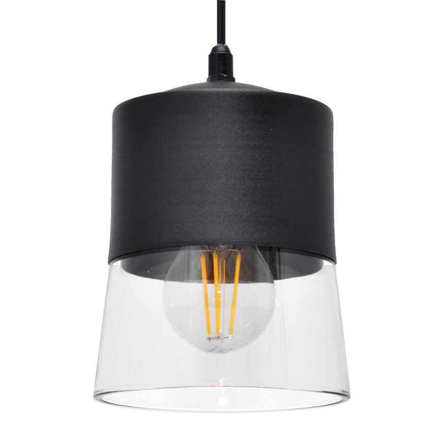 Luster na lanku FERGIE 1xE27/15W/230V čierna