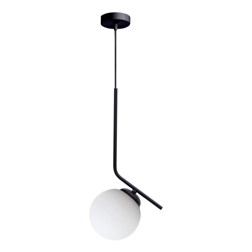 Luster na lanku FIRA 1xE27/60W/230V čierna