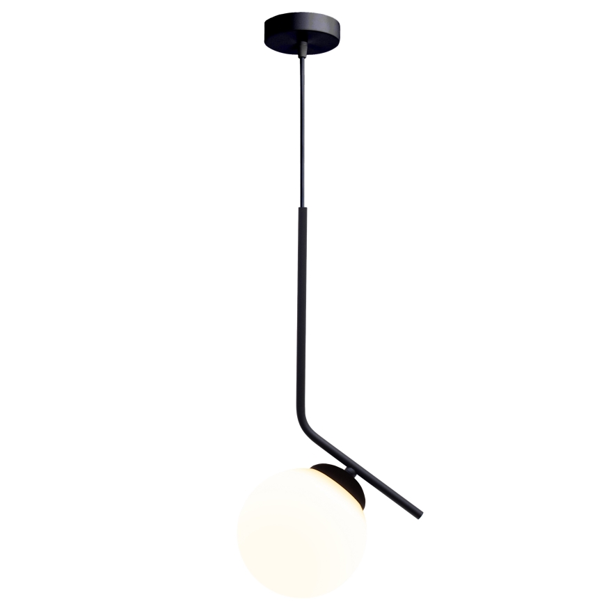 Luster na lanku FIRA 1xE27/60W/230V čierna