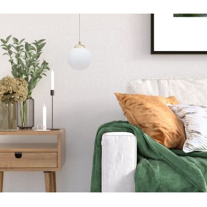 Luster na lanku FIRA 1xE27/60W/230V zlatá