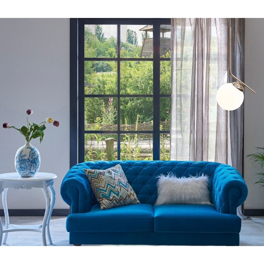 Luster na lanku FIRA 1xE27/60W/230V zlatá