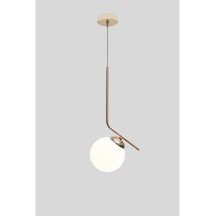 Luster na lanku FIRA 1xE27/60W/230V zlatá