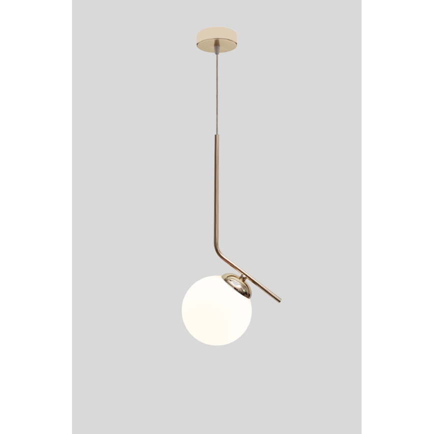 Luster na lanku FIRA 1xE27/60W/230V zlatá