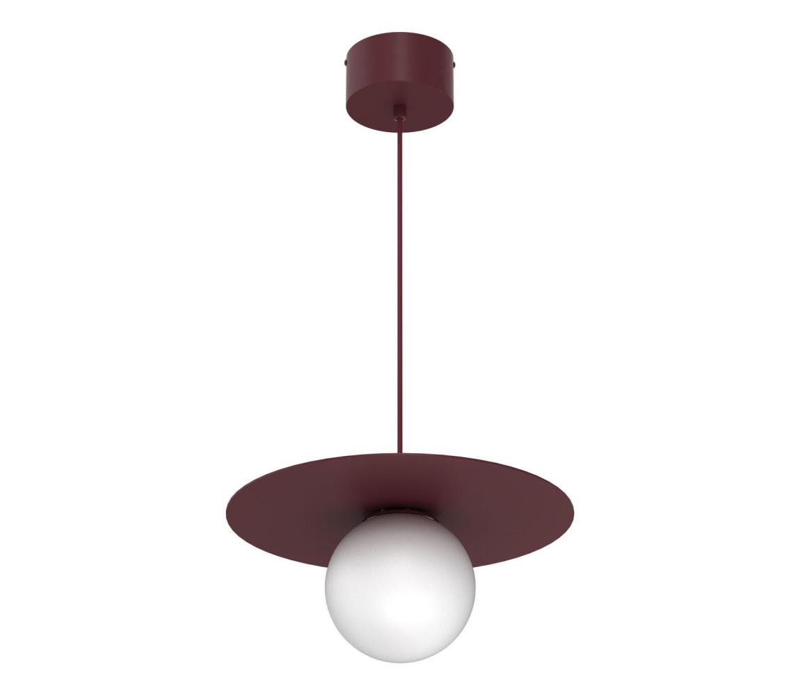 Luster na lanku FLAT 1xE27/15W/230V bordový 9559A