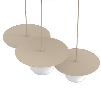 Luster na lanku FLAT 3xE27/15W/230V béžová