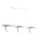 Luster na lanku FLAT 3xE27/15W/230V biela