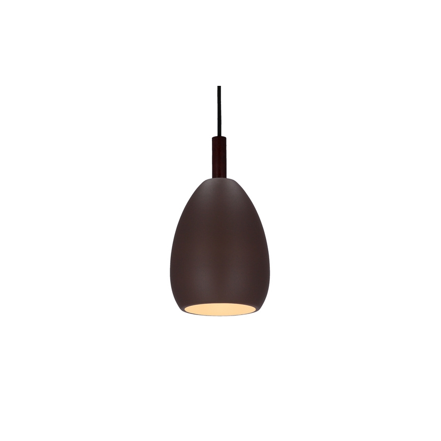 Luster na lanku FLEN 1xE27/40W/230V pr. 16 cm hnedá