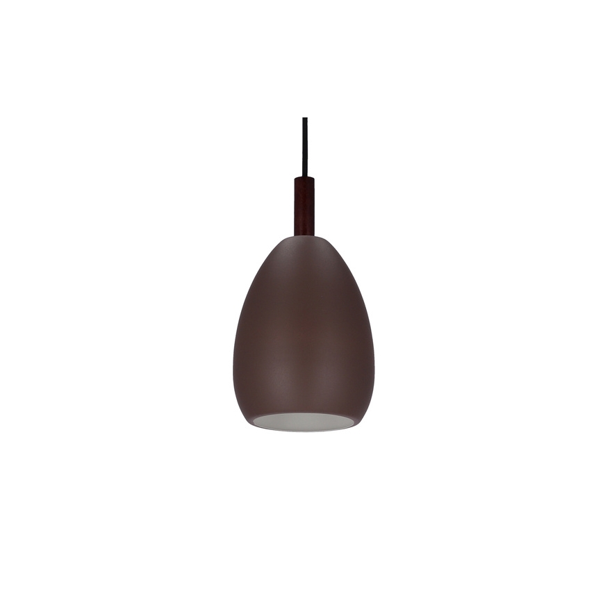 Luster na lanku FLEN 1xE27/40W/230V pr. 16 cm hnedá