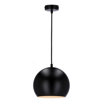 Luster na lanku FLEN 1xE27/40W/230V pr. 20 cm čierna