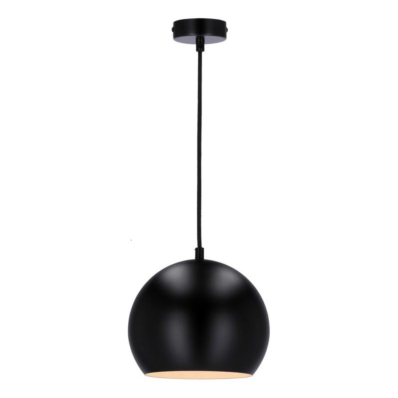 Luster na lanku FLEN 1xE27/40W/230V pr. 20 cm čierna