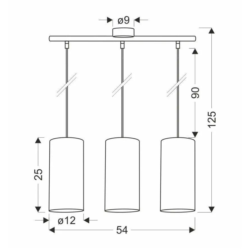 Luster na lanku FLERI 3xE27/60W/230V ratan