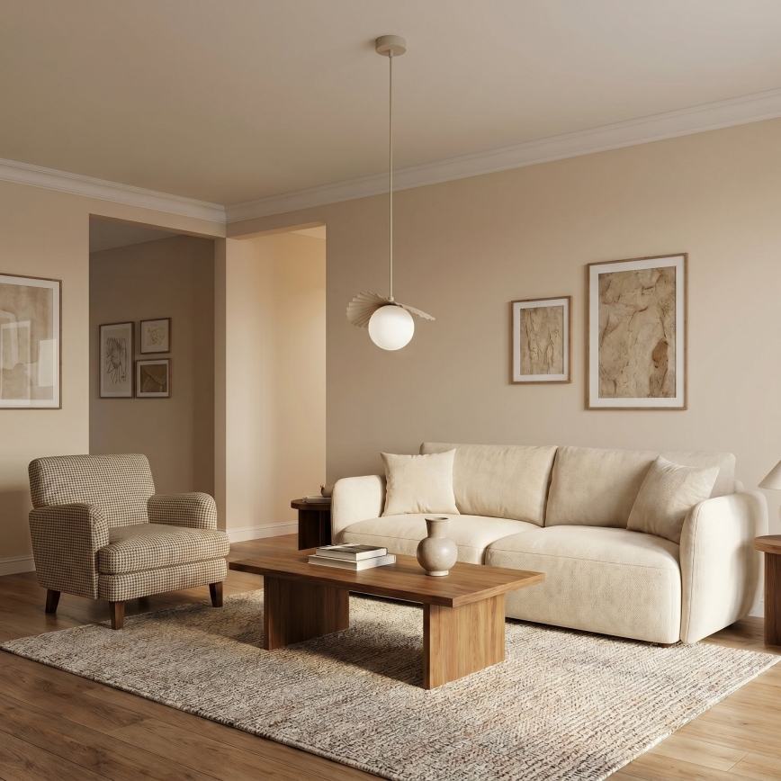 Luster na lanku FLORA 1xG9/8W/230V béžový