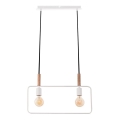 Luster na lanku FRAME 2xE27/60W/230V biela