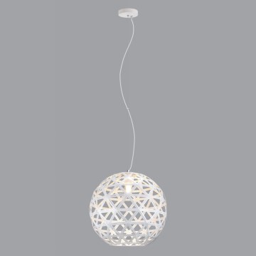 Luster na lanku FROZEN 1xE27/60W/230V pr. 50 cm biela