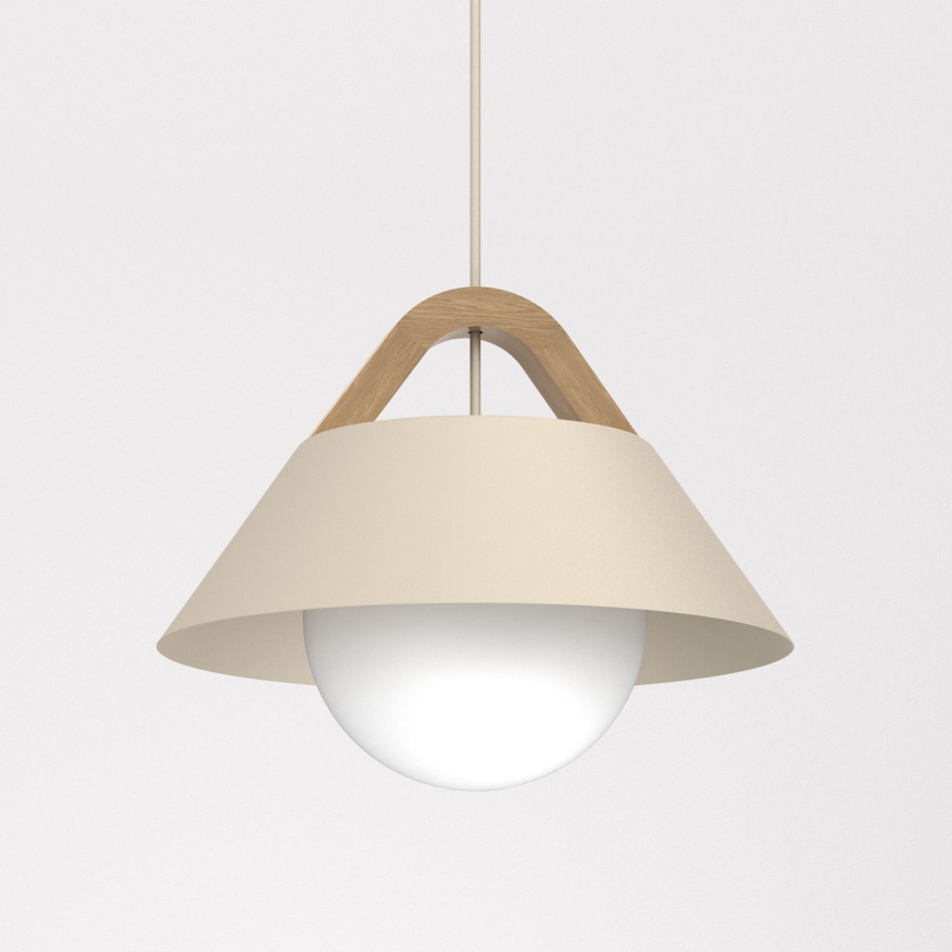 Luster na lanku FUNDA 1xE27/15W/230V béžový