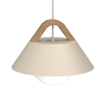 Luster na lanku FUNDA 1xE27/15W/230V béžový