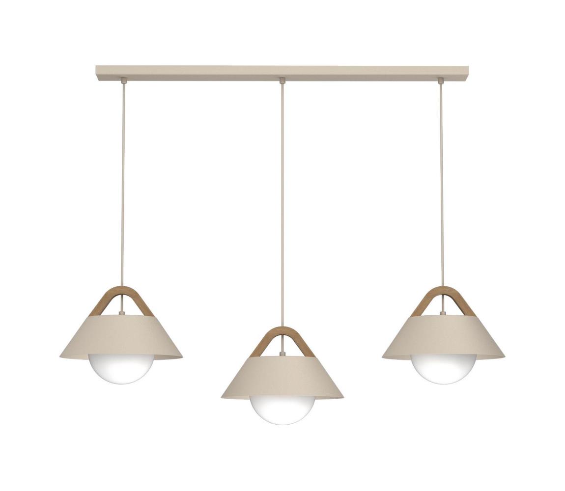 Luster na lanku FUNDA 3xE27/15W/230V béžový 4204