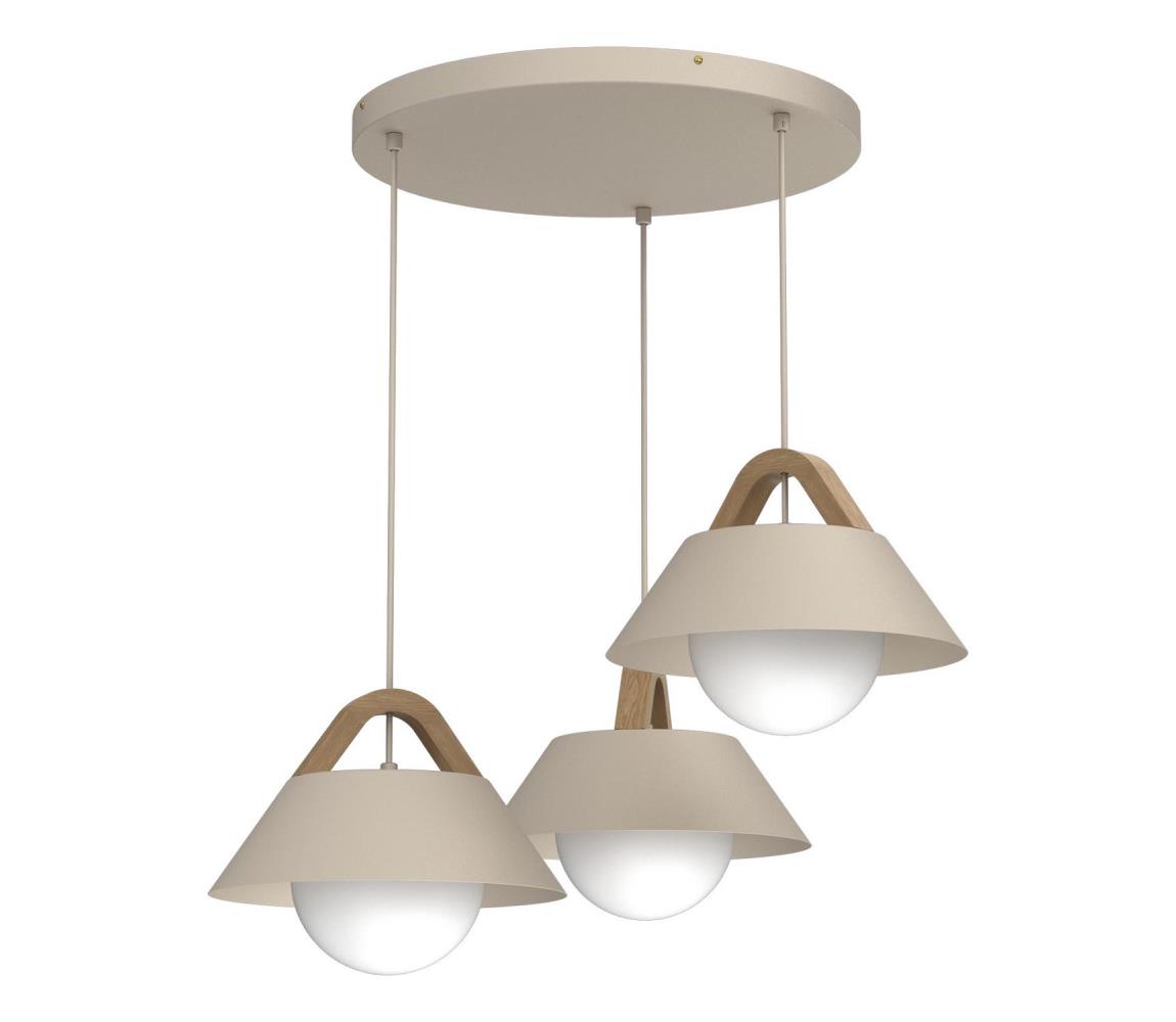 Luster na lanku FUNDA 3xE27/15W/230V béžový 4205
