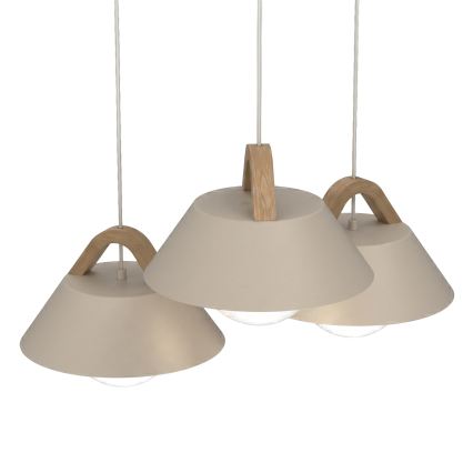 Luster na lanku FUNDA 3xE27/15W/230V béžový