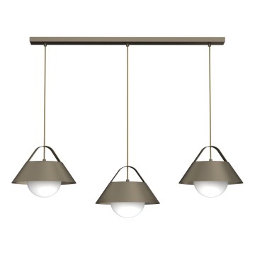 Luster na lanku FUNDA 3xE27/15W/230V bronzový
