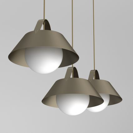 Luster na lanku FUNDA 3xE27/15W/230V bronzový