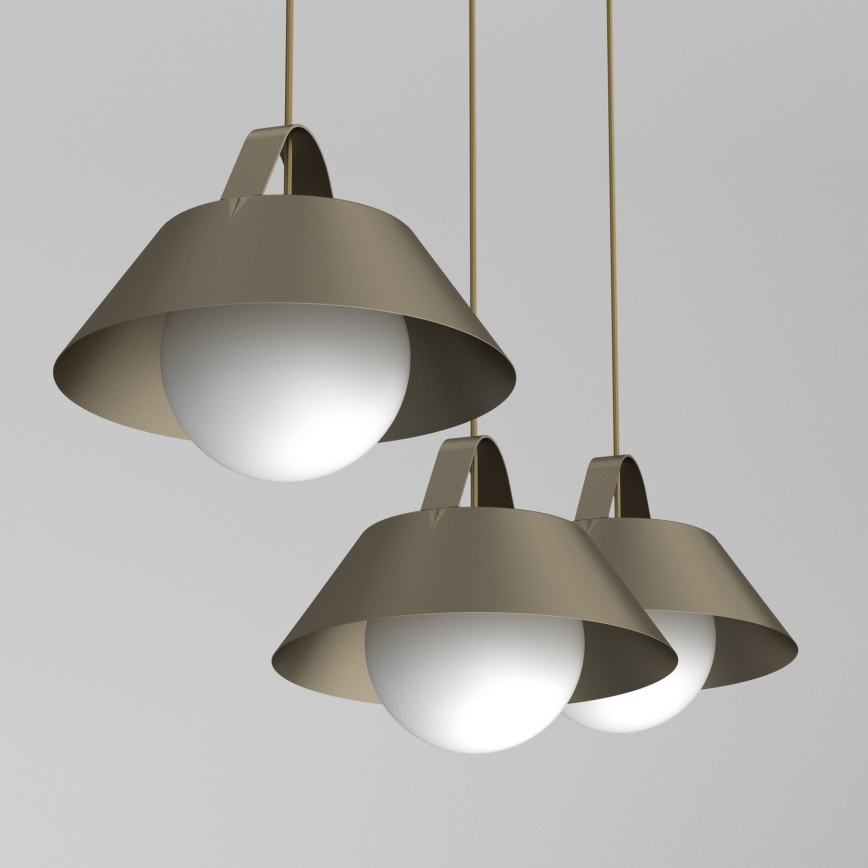 Luster na lanku FUNDA 3xE27/15W/230V bronzový