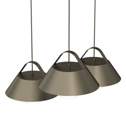 Luster na lanku FUNDA 3xE27/15W/230V bronzový