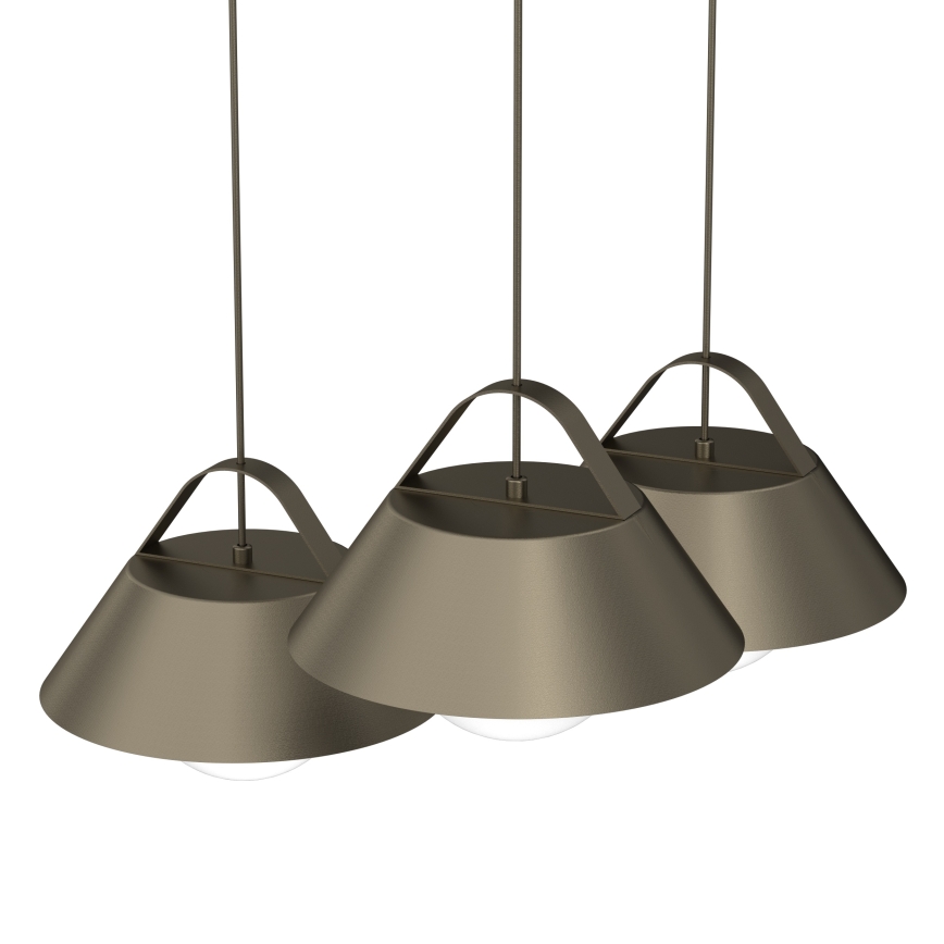 Luster na lanku FUNDA 3xE27/15W/230V bronzový
