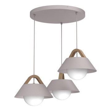 Luster na lanku FUNDA 3xE27/15W/230V krémový