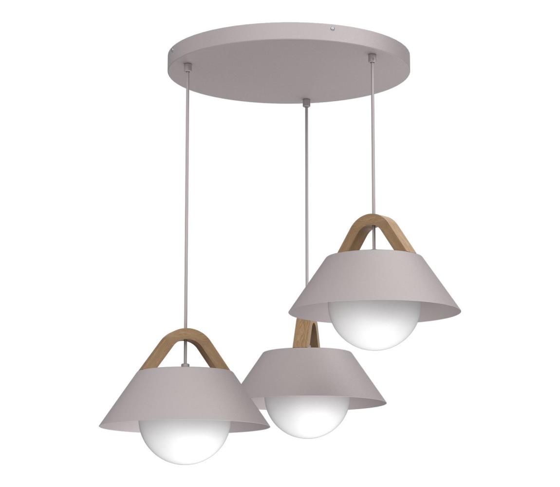Luster na lanku FUNDA 3xE27/15W/230V krémový 4208A