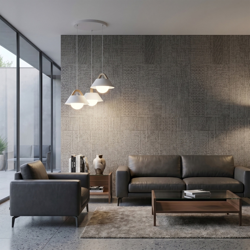 Luster na lanku FUNDA 3xE27/15W/230V krémový